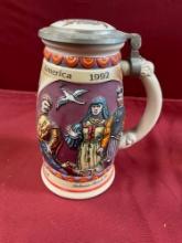 Vintage 8" Nina Discovery America 1992 series stein