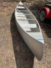 Grumman Aluminum Canoe 14' 10" some repairs have been made.