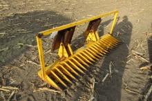 1281. BRUSH BRUTE  SKID LOADER MOUNTED 76 INCH BRUSH RAKE