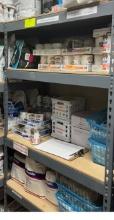 Metal Storage Shelving Section with Pet Food & Supplies