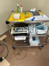 Cart w/ Bionet Patient Vital Sign Monitor, Covidien Electrosurgical System, & CONMED Electrosurgical