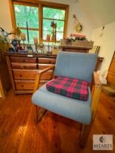 Dresser with Contents, Candles, Chair and Sewing Notions