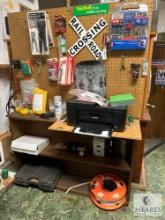 Tool Lot with Canon Printer, Bookshelf and Contents