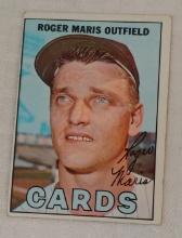 Vintage 1967 Topps MLB Baseball Card #45 Roger Maris Yankees Cardinals Indians A's