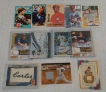 MLB Baseball Auto Signed Autographed Insert Card Lot Relics Bat Gary Carter Patkin Giambi