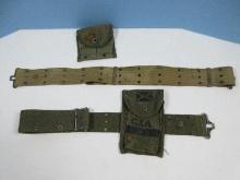 Lot US Military WWII 1945 Carbine Mag Pouch Belt Type Redwine & Strain Mfg 2 US Military Pistol