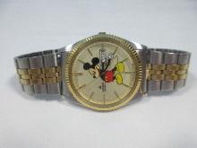 Lorus Quartz Mickey Mouse Hand Movement Wrist Watch w/Date & Date Display