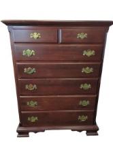 Colonial Furniture Company 7 Drawer Dresser with Gold Handles