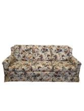 Floral Sofa with Butterfly Pattern Design.