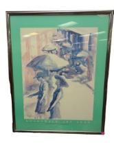 Katy Barnen Boardwalk Art Show 1987 Framed Watercolor Print