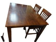 Mahogany Bar Height Dining Table with Butterfly Leaf