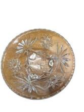 Star Cut Glass Bowl - Vintage Tableware Item.