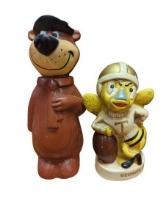 Georgia Tech Bee and Yogi Bear Coin Bank Figurines - Cartoon Collectible