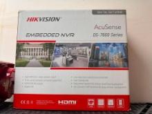 HIKVISION AcuSense Embedded NVR DS-7600 Series DVR w/ Monitor & Security Cameras