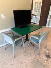 Symphonic LCD TV, Table, 2 Chairs