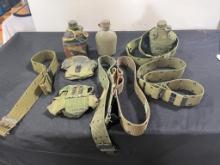 Group of Military Canteens w/ Molle