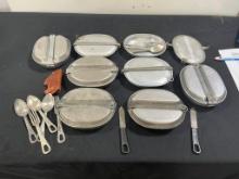 Group of Military Issue Mess Kits