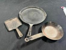 Lot of 3 Vintage Frying Pans