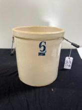 Vintage Ruckel's Stoneware 6 Gallon Crock