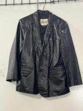 Vintage Bermans Black Leather Jacket