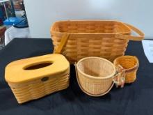 Lot of 4 Longaberger Baskets