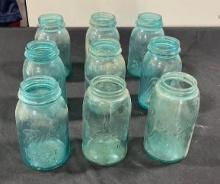 Vintage Ball Aqua Blue Mason Jars