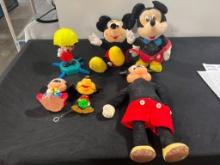 Group of Vintage Mickey Mouse Toys