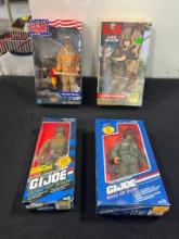 Lot of 4 Vintage G.I. Joe Dolls