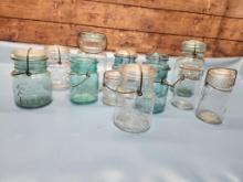 Group of Vintage Easy Seal Glass Jars w/ Lids