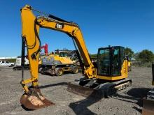 2018 CAT 308CR HYDRAULIC EXCAVATOR SN:GG801082 powered by Cat diesel engine, equipped with Cab, air,