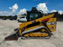 2018 CAT 299D2XHP RUBBER TRACKED SKID STEER powered by Cat diesel engine, equipped with cab,