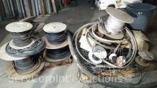 Lot on 2 Pallets of Various Spools of Electric Wire, Scrap Wire