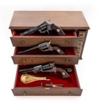 Cased Colt Three-Gun Bicentennial Set: Python, Single Action Army, & Dragoon