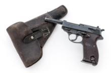 WWII German Mauser byf/43 P.38 Semi-Automatic Pistol, with Two Magazines and Holster