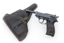 WWII German Walther ac/41 P.38 Semi-Automatic Pistol, with Two Magazines and Holster