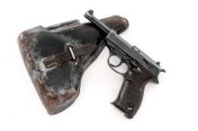 WWII German Walther ac/41 P.38 Semi-Automatic Pistol, with Holster