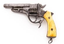 Unusual Unmarked French Galand Model 1868 Style Double-Action Revolver