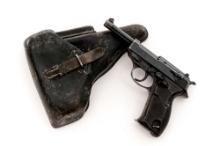 WWII German Walther ac/41 P.38 Semi-Automatic Pistol, with Holster