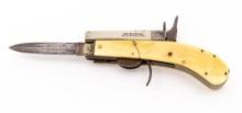 Rare English Unwin & Rodgers "Non-XLL" Combination Knife Pistol