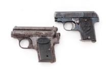 Lot of Two (2) European Semi-Automatic Pocket Pistols