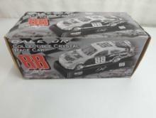 DALE JR COLLECTIBLE CRYSTAL RACE CAR #88 1:24 SCALE SOLID BASE INCLUDED REPLICA