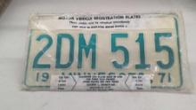 1971 MINNESOTA LICENSE PLATES PAIR 2DM515 IN ORIGINAL WRAP