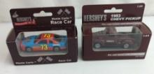 HERSHEY'S MONTE CARLO RACE CAR, IN 1953 CHEVY PICKUP 1:64 SCALE REPLICA DIE CAST