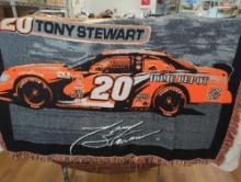 TONY STEWART 2 THROW BLANKETS