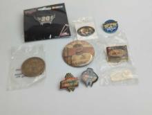 MARK MARTIN PIN BACK NASCAR PINS & COLLECTOR SERIES COIN