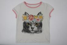 Gucci Children's Grey Cat Printed T-shirt