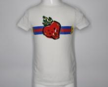 Gucci Children's Strawberry Cotton T-shirt, White