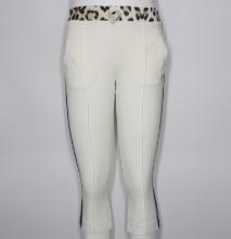 Roberto Cavalli Junior Ivory Leopard Logo Sweatpants