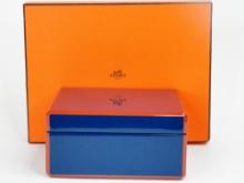 Hermes Bleu Biarritz Hand Lacquered Facettes Watch Box