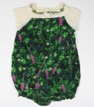 Gucci Baby Multicolor Silk Onesie W/Embroidery